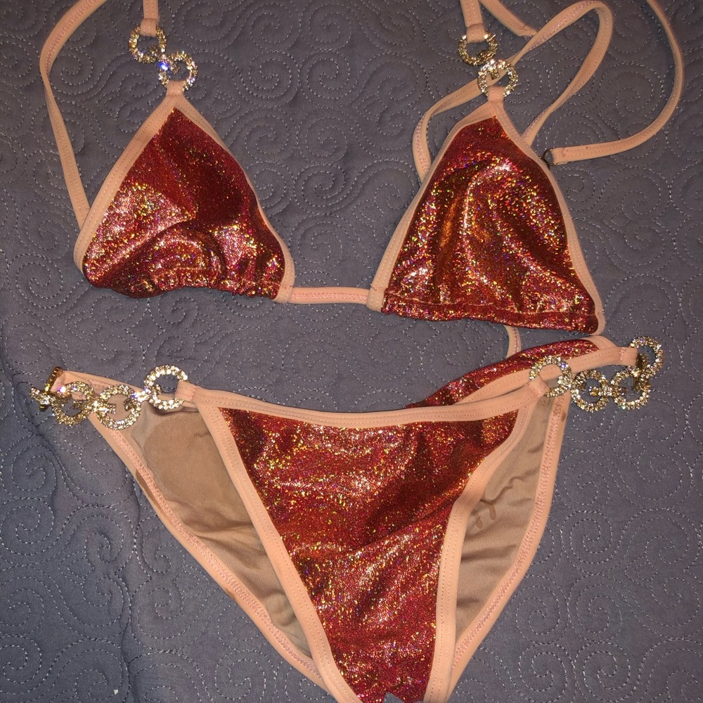 Competition Bikini (Peach and Gold)